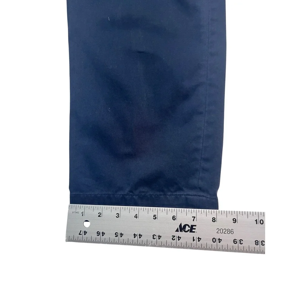 vtg 90s Polo Ralph Lauren 31x30 Navy Blue Ethan Pants Chino Cotton Pleated Mens
